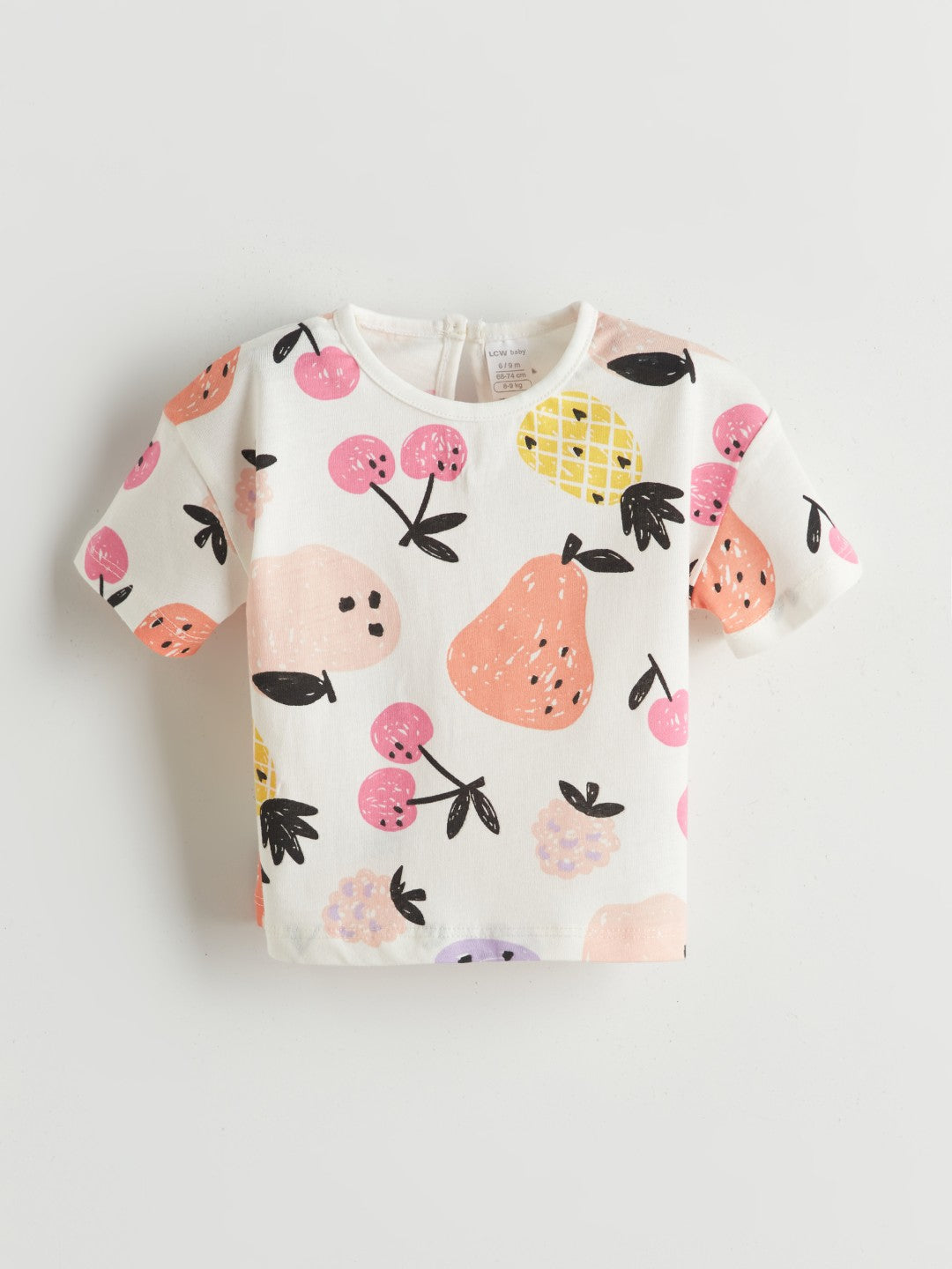 LCW Baby Fruit Printed Baby Girl T-Shirt 2-Pack