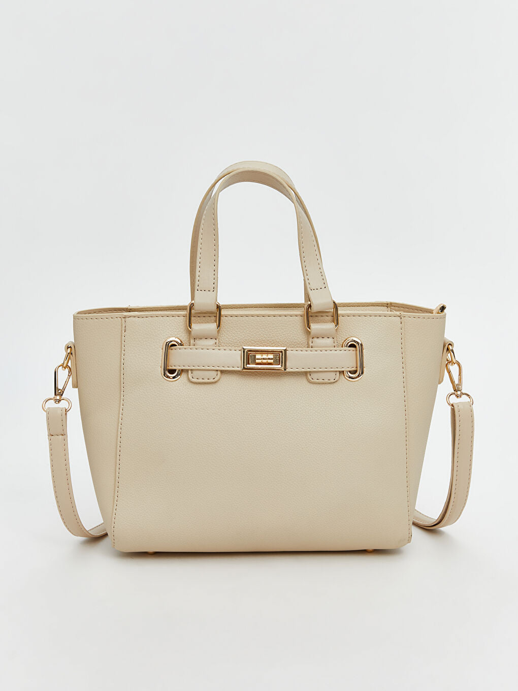 LCW ACCESSORIES Black Leather Look Women Shoulder Bag