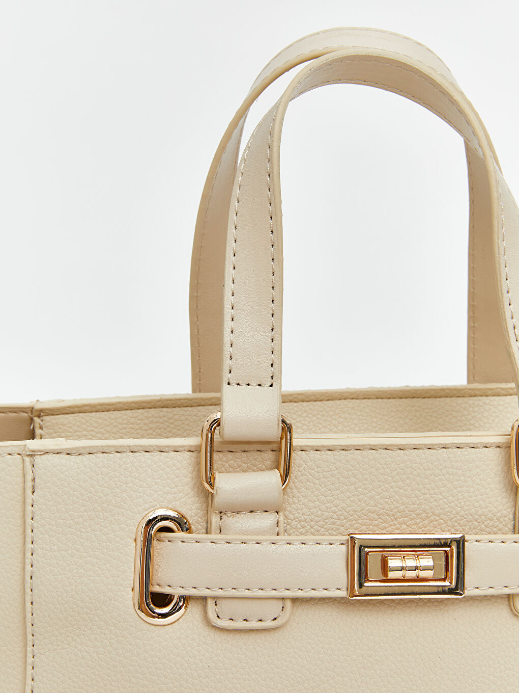 LCW ACCESSORIES Black Leather Look Women Shoulder Bag