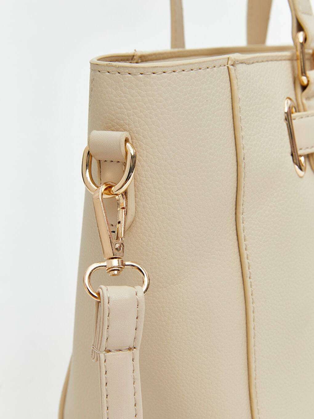 LCW ACCESSORIES Black Leather Look Women Shoulder Bag