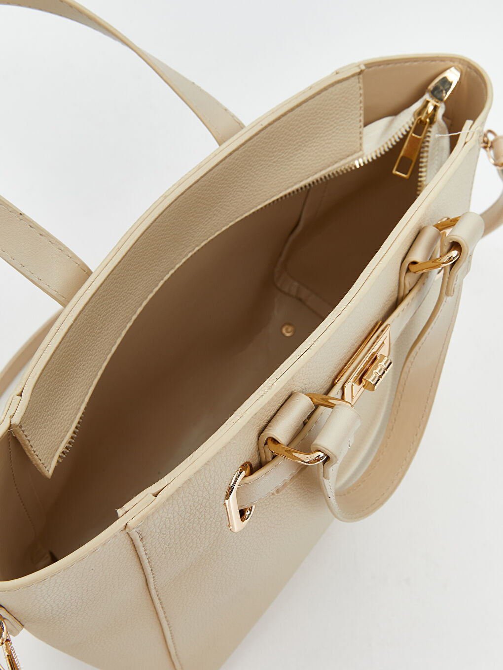 LCW ACCESSORIES Black Leather Look Women Shoulder Bag