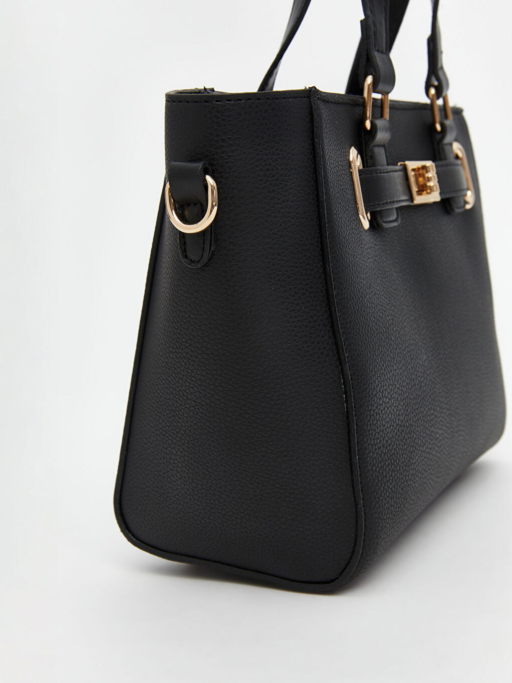 LCW ACCESSORIES Black Leather Look Women Shoulder Bag