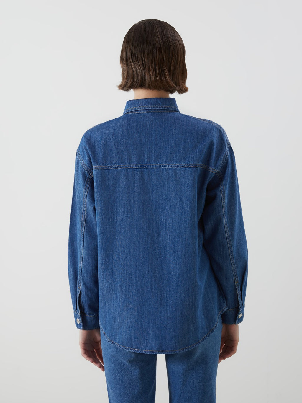 LCW Classic Stone Women Jean Shirt