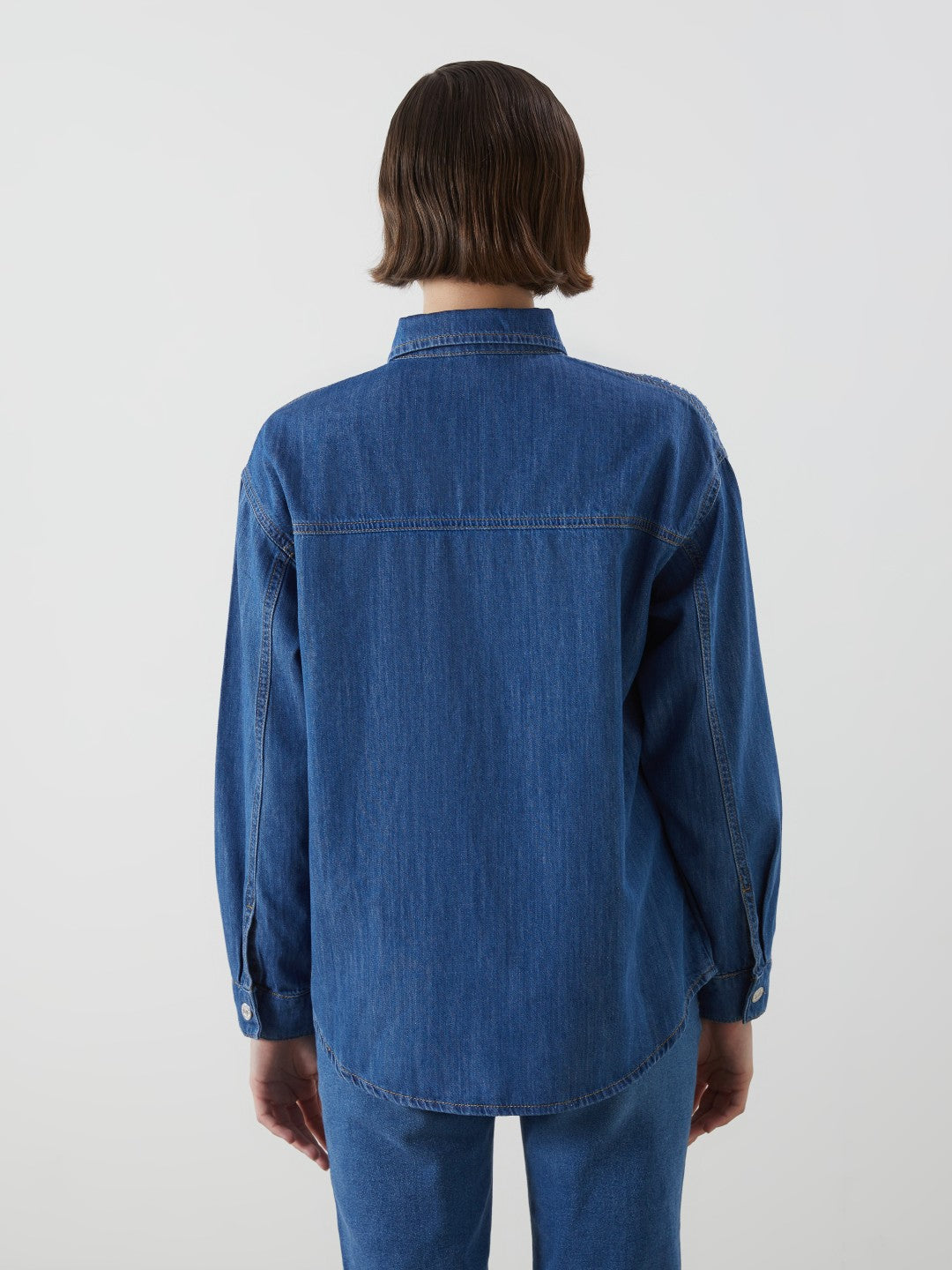 LCW Classic Stone Women Jean Shirt