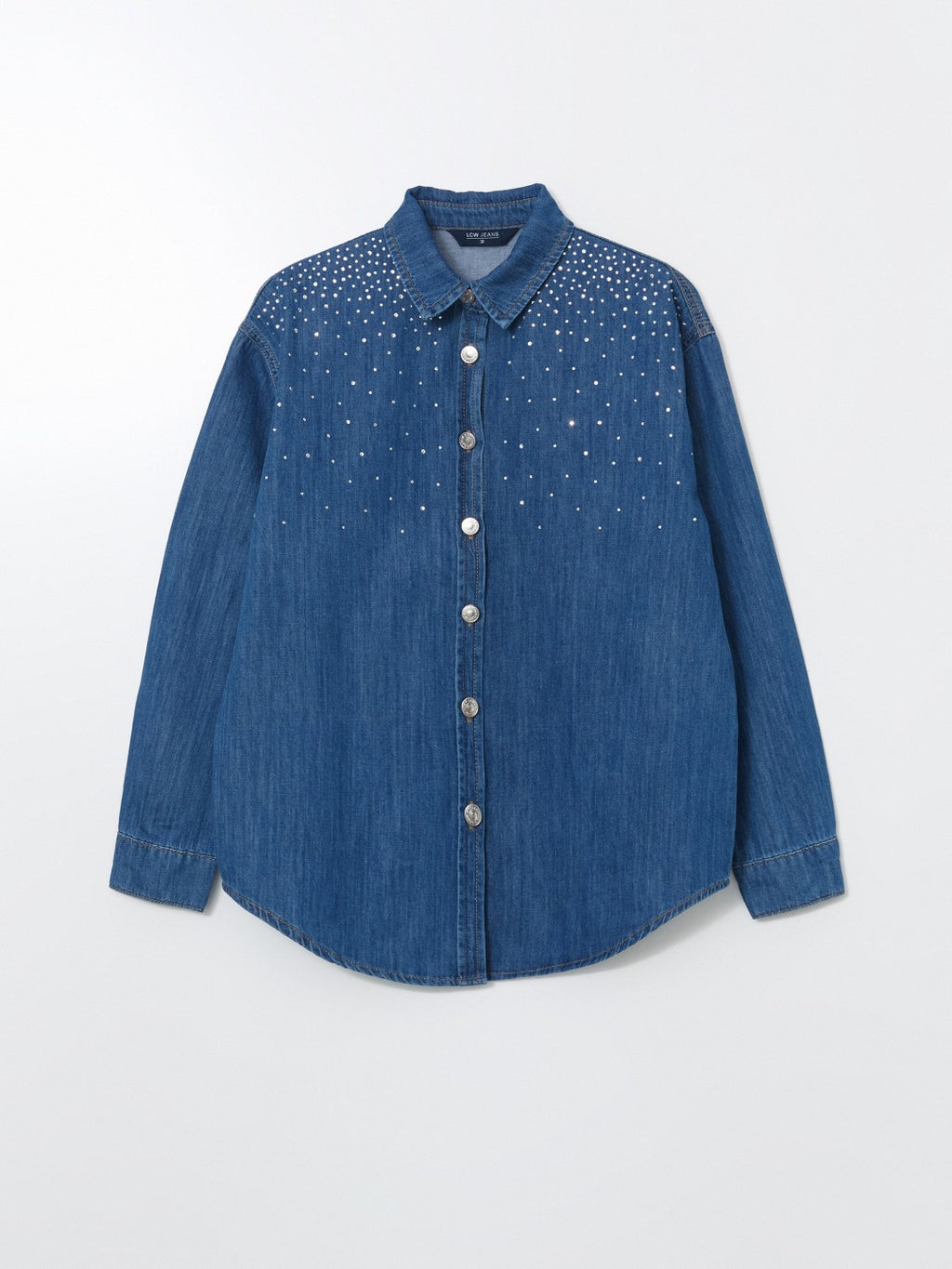 LCW Classic Stone Women Jean Shirt