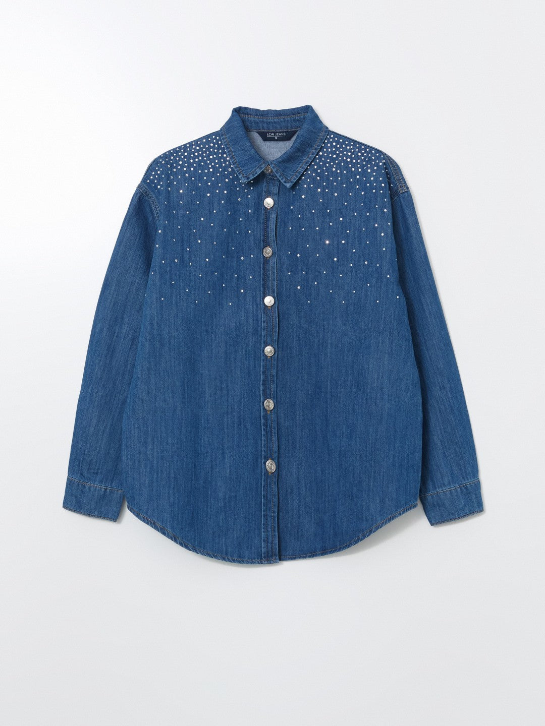 LCW Classic Stone Women Jean Shirt