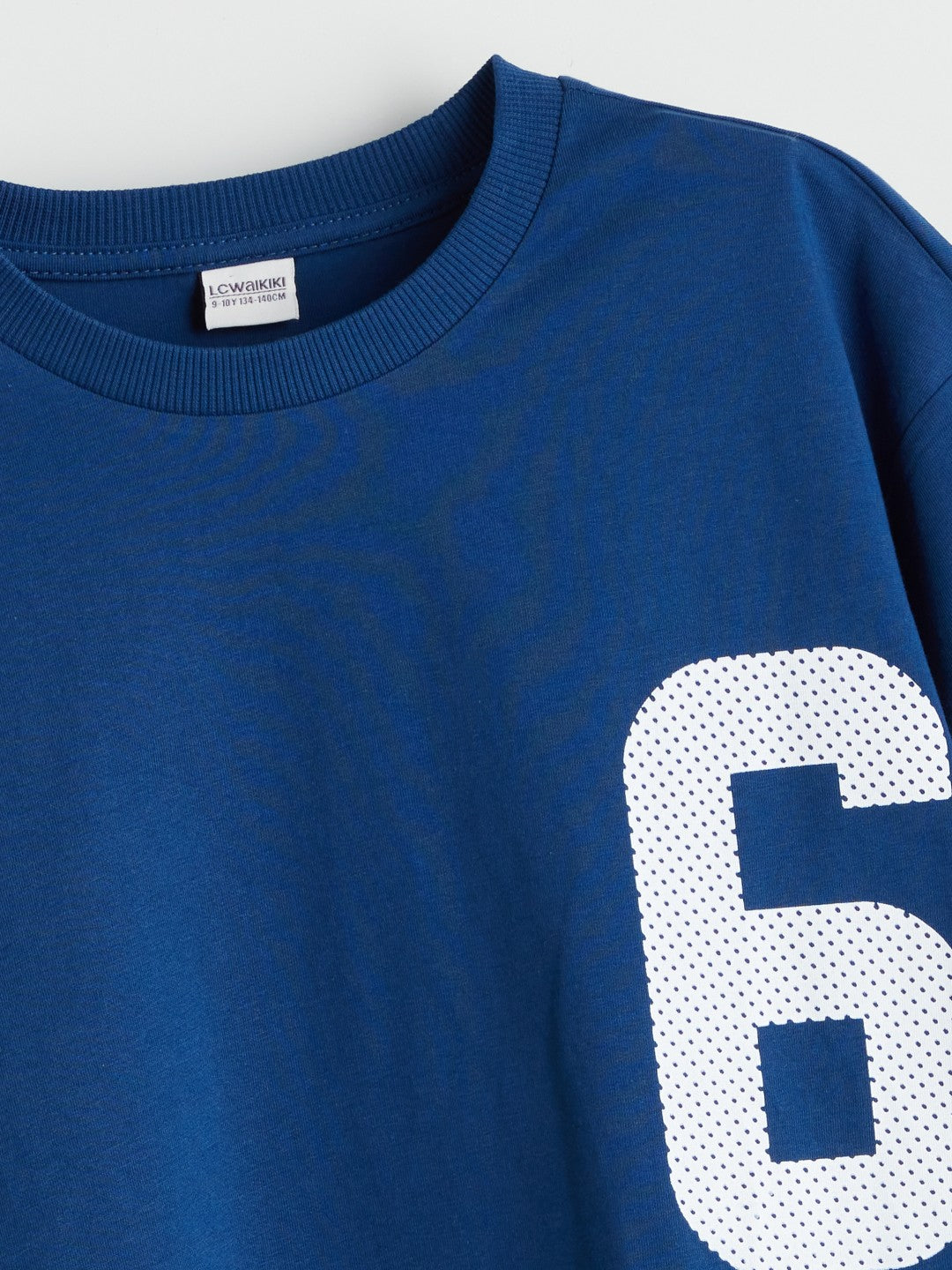 LCW Kids Blue Crew Neck Boy T-Shirt