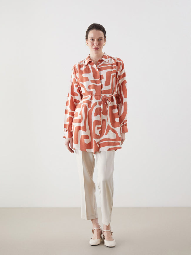 LCW Classic Patterned Women Shirt Tunic Main Image