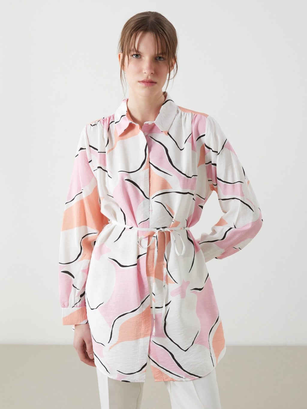 LCW Classic Patterned Women Shirt Tunic