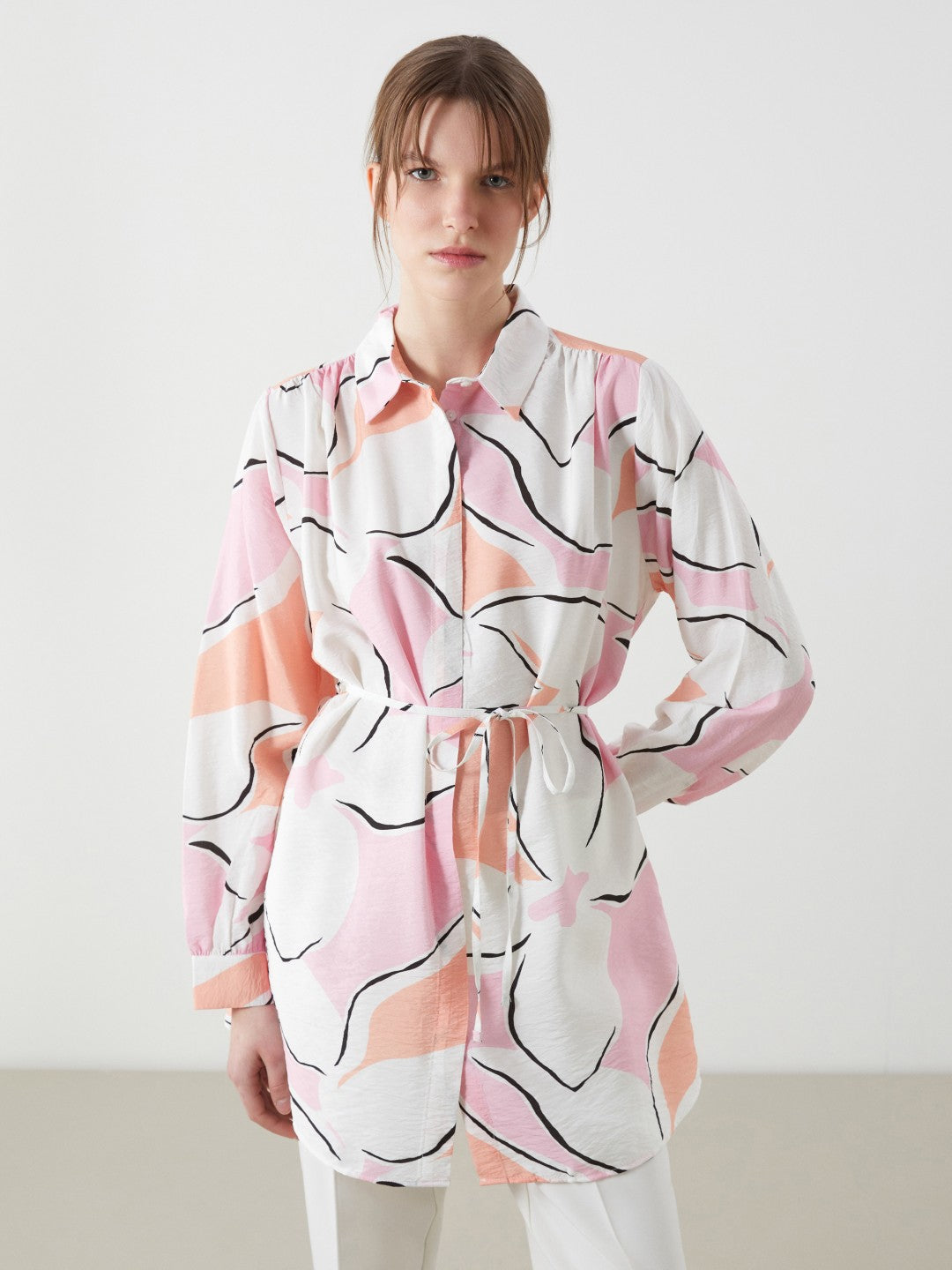 LCW Classic Patterned Women Shirt Tunic