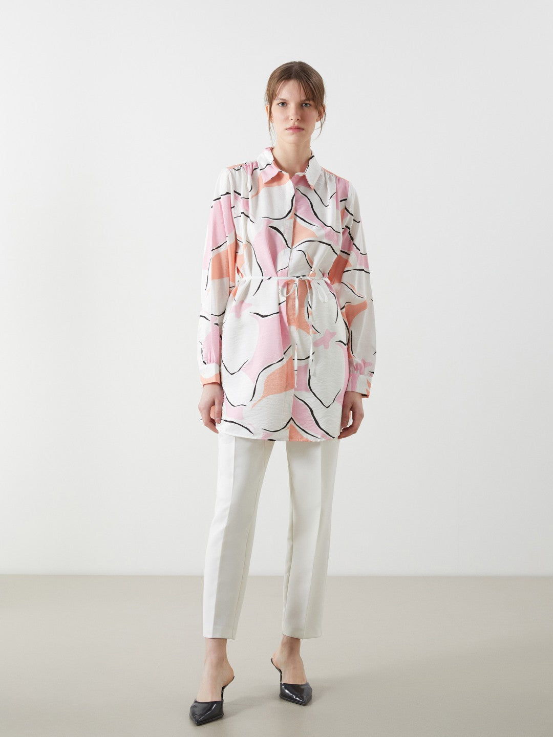 LCW Classic Patterned Women Shirt Tunic