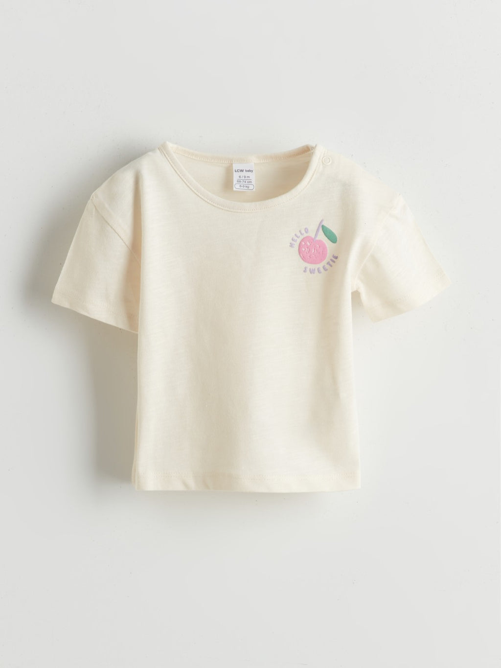 LCW Baby Printed Baby Girl T-Shirt And Striped Shorts 2-Pack