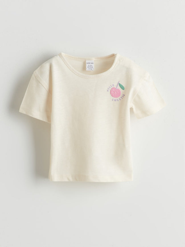 LCW Baby Printed Baby Girl T-Shirt And Striped Shorts 2-Pack Main Image