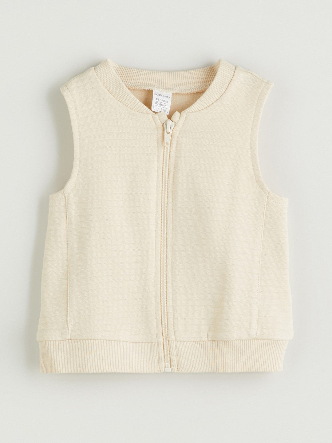 LCW Baby Textured Baby Boys Pique Waistcoat