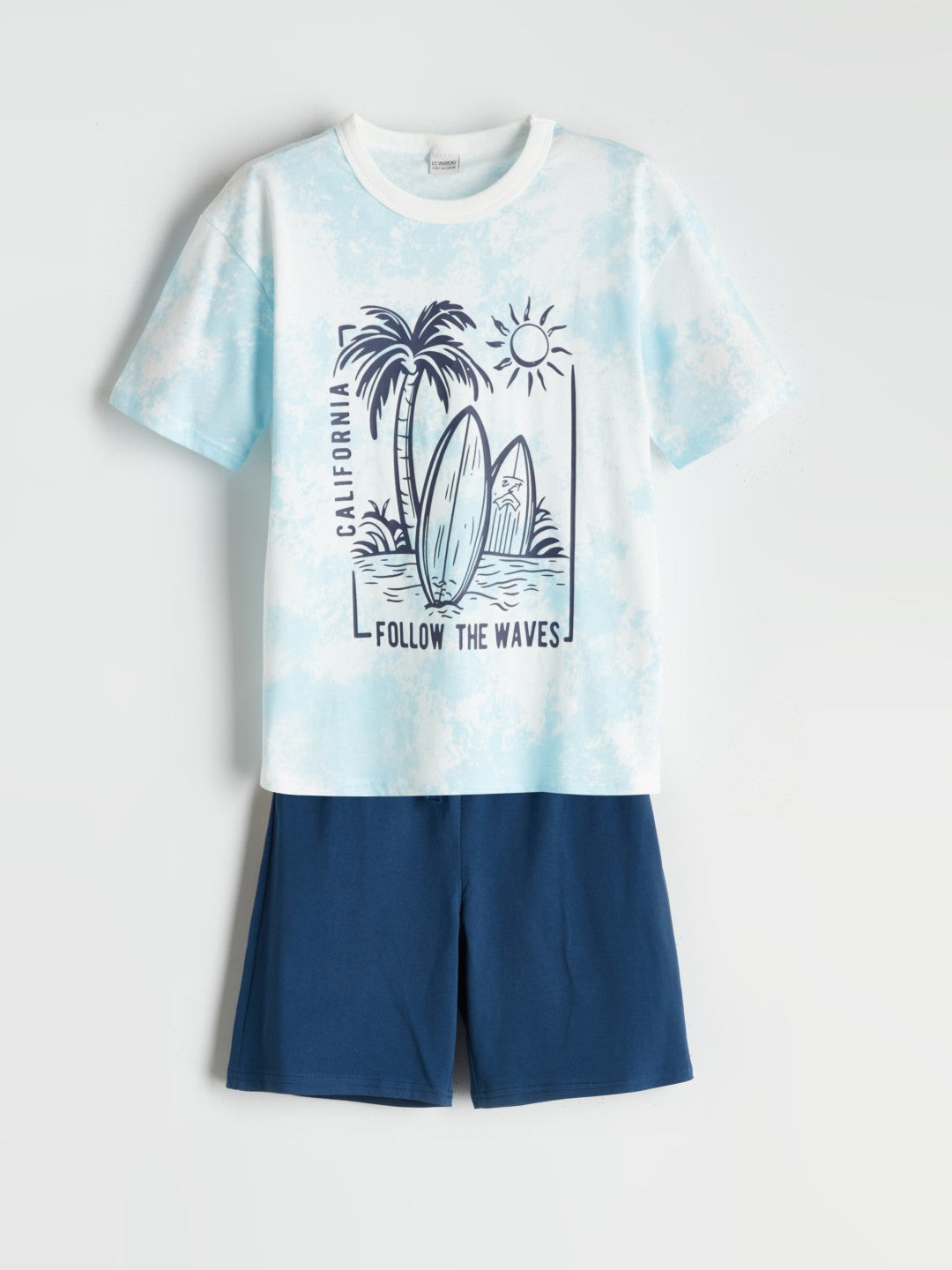 LCW Kids Crew Neck Boys T-Shirt And Shorts