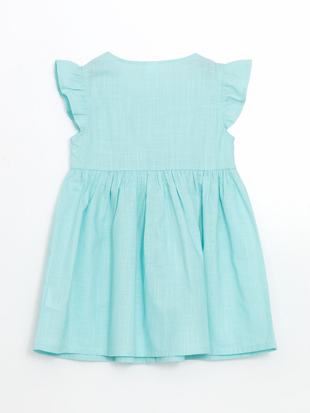 LCW Kids Pleated Girl Linen Look Shirt Dress