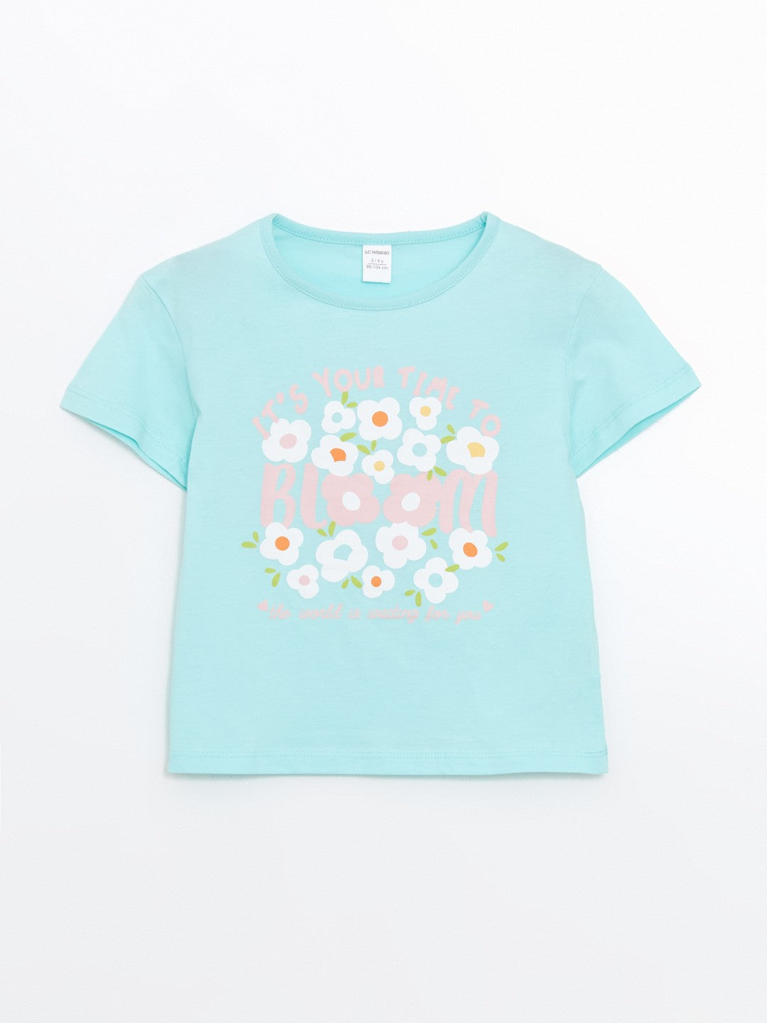 LCW Kids Crew Neck Printed Girls T-Shirt