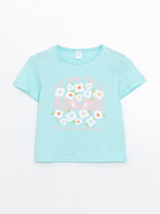 LCW Kids Crew Neck Printed Girls T-Shirt