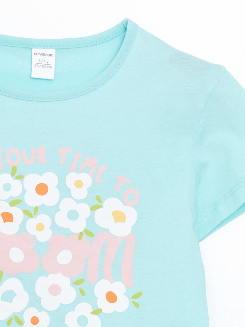 LCW Kids Crew Neck Printed Girls T-Shirt