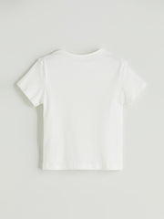 LCW Kids Crew Neck Printed Girls T-Shirt