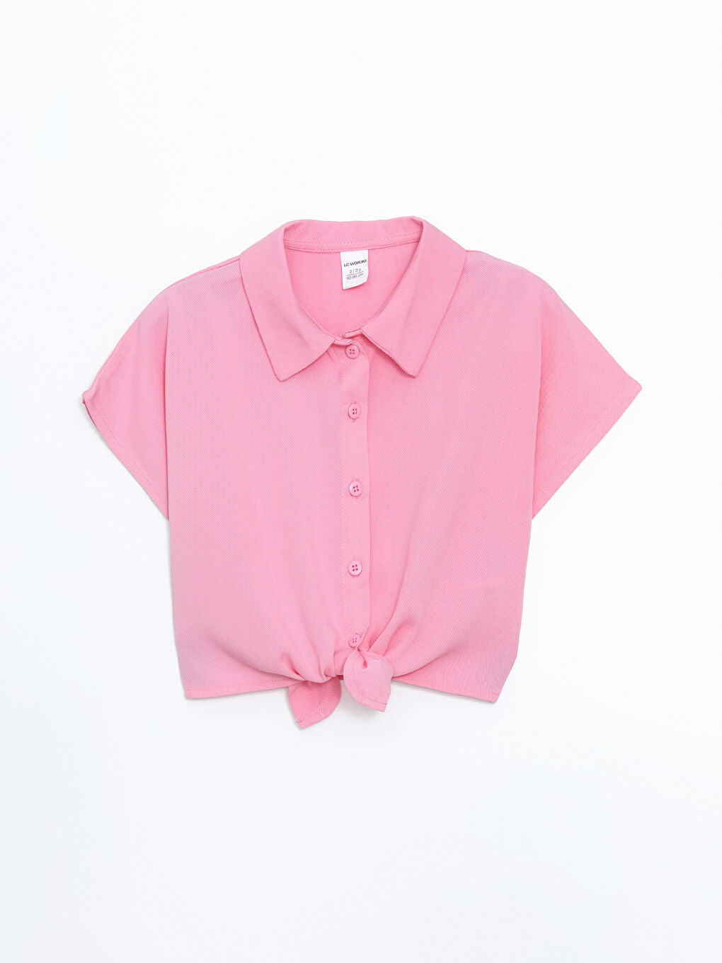 LCW baby White Short Sleeve Basic Girl Shirt