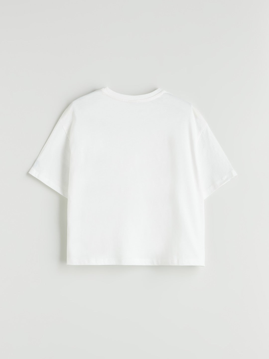 LCW Kids Crew Neck Girls Crop T-Shirt