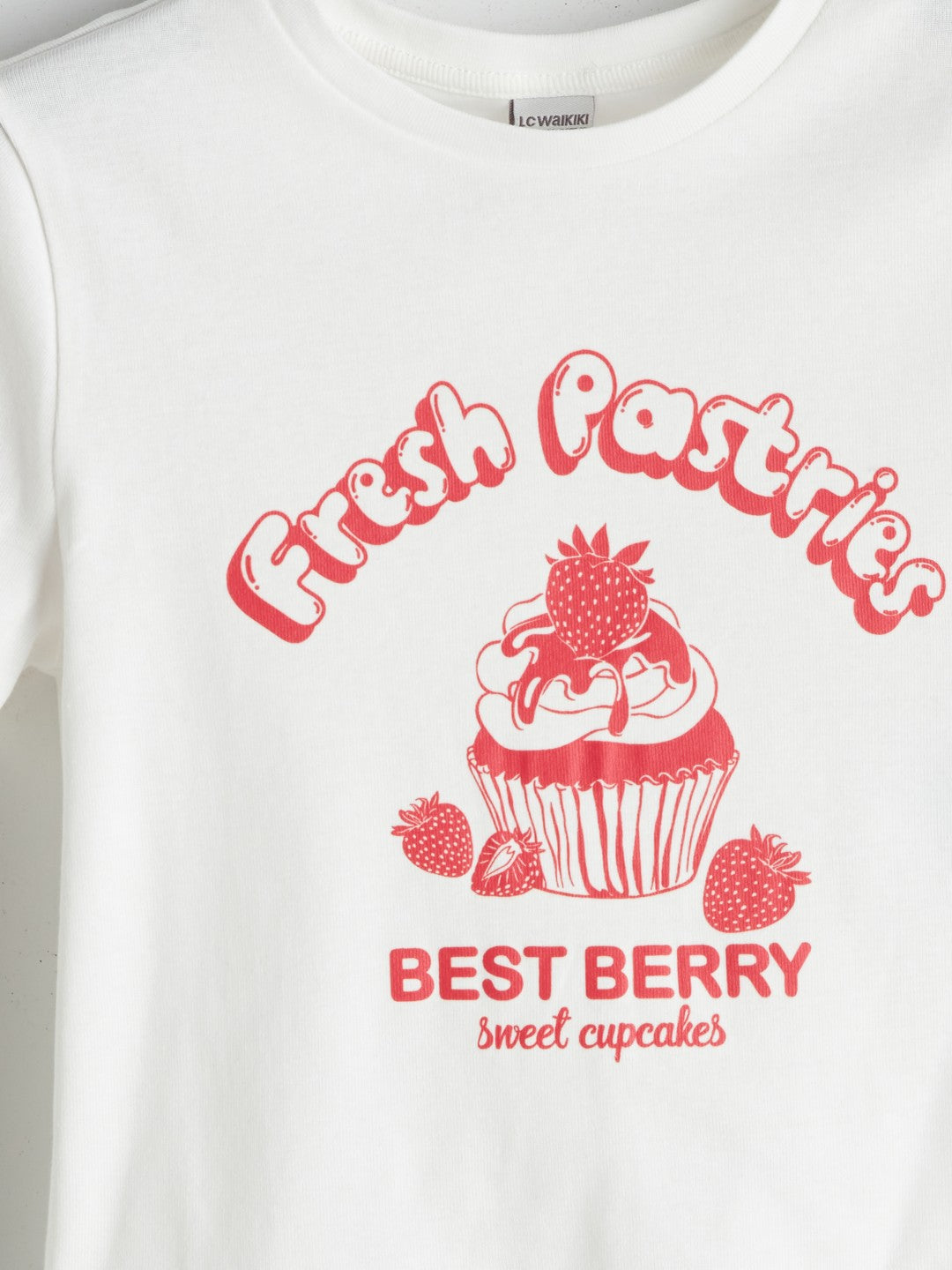 LCW Kids Crew Neck Printed Girls T-Shirt