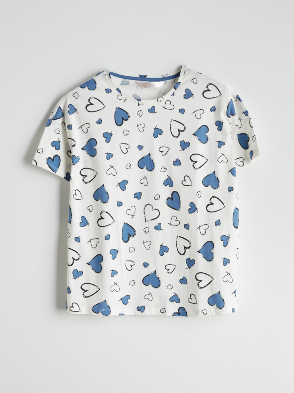 LCW Dream Ecru Crew Neck Patterned Women Capri Pajama Set