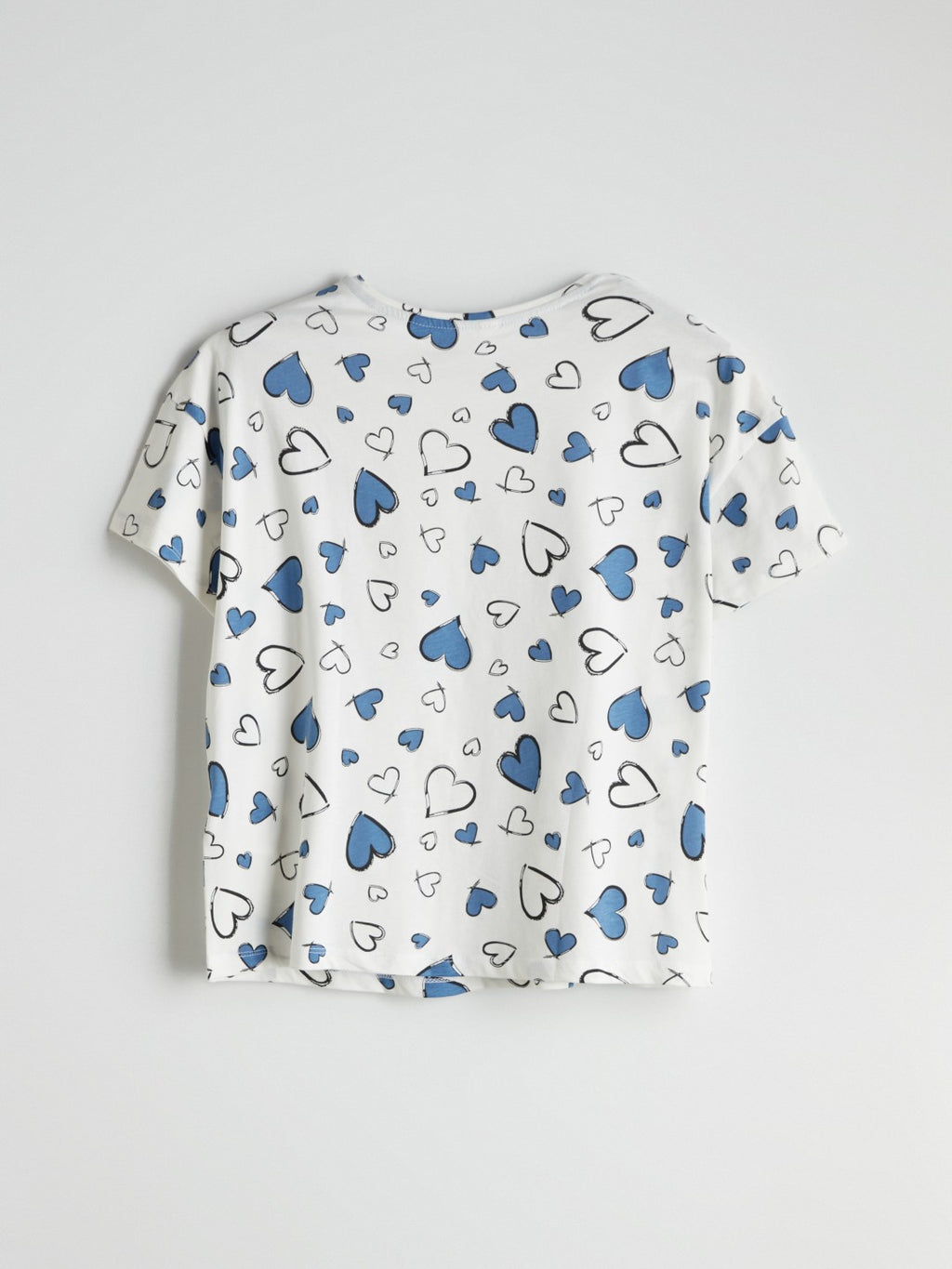 LCW Dream Ecru Crew Neck Patterned Women Capri Pajama Set