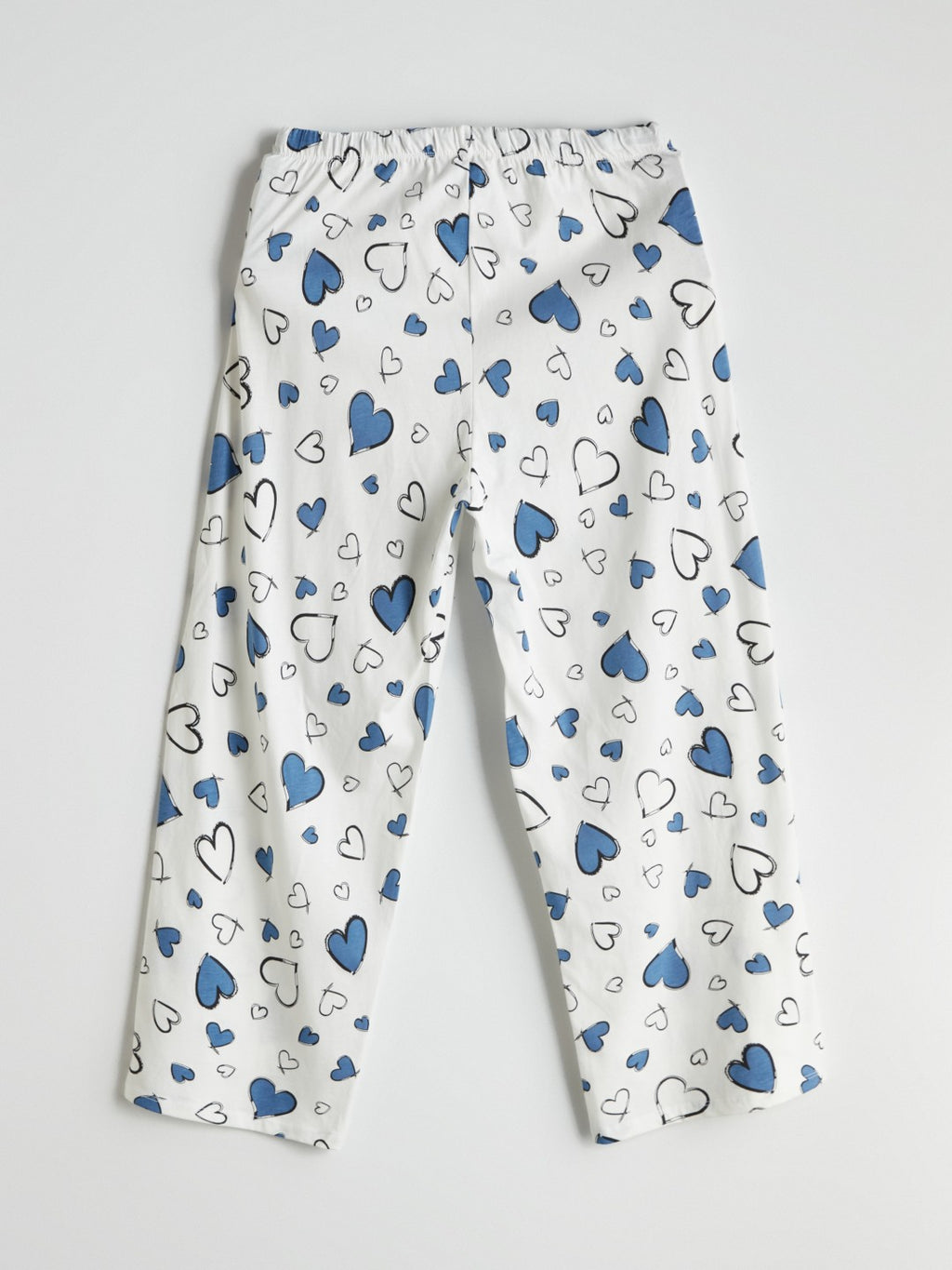 LCW Dream Ecru Crew Neck Patterned Women Capri Pajama Set