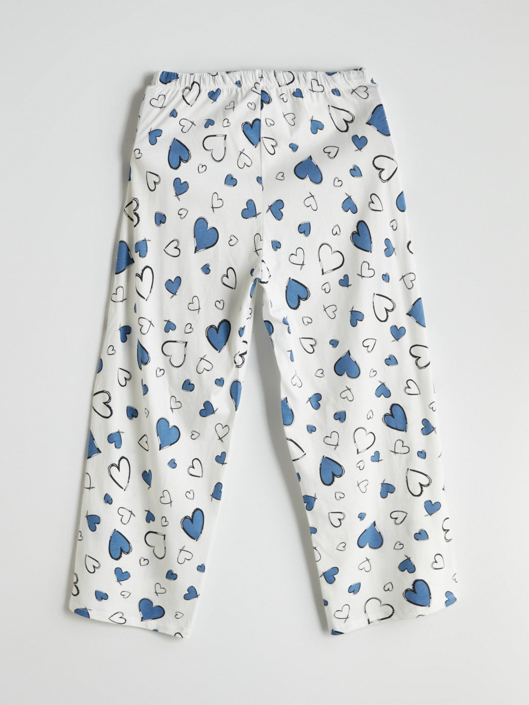 LCW Dream Ecru Crew Neck Patterned Women Capri Pajama Set