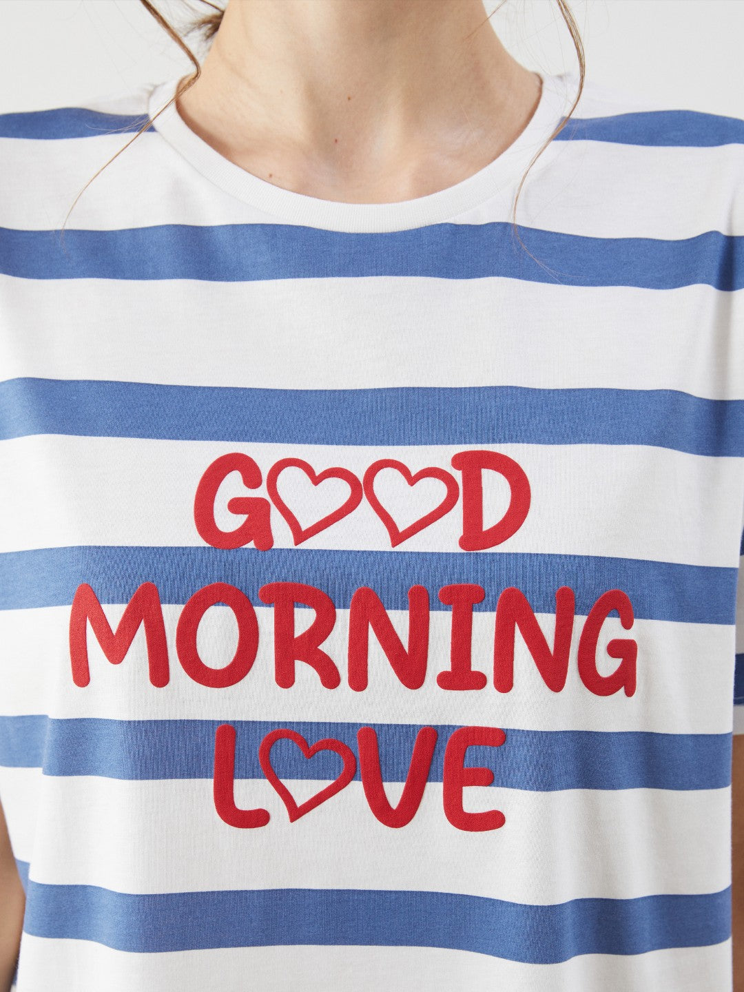 LCW Dream Crew Neck Printed Women Nightgown