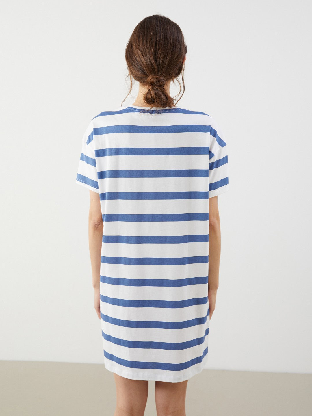 LCW Dream Crew Neck Printed Women Nightgown