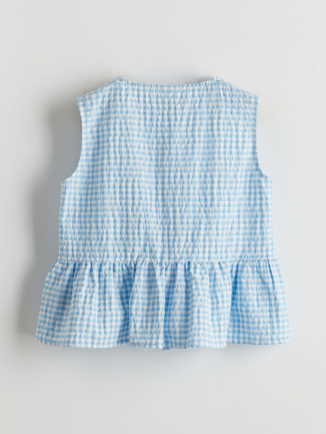 LCW Kids Comfortable Fit Seersucker Bow GirlS Shirt