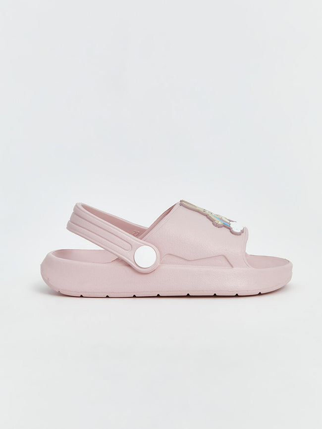 LCW STEPS Pink Printed Girls Beach Sandals Main Image