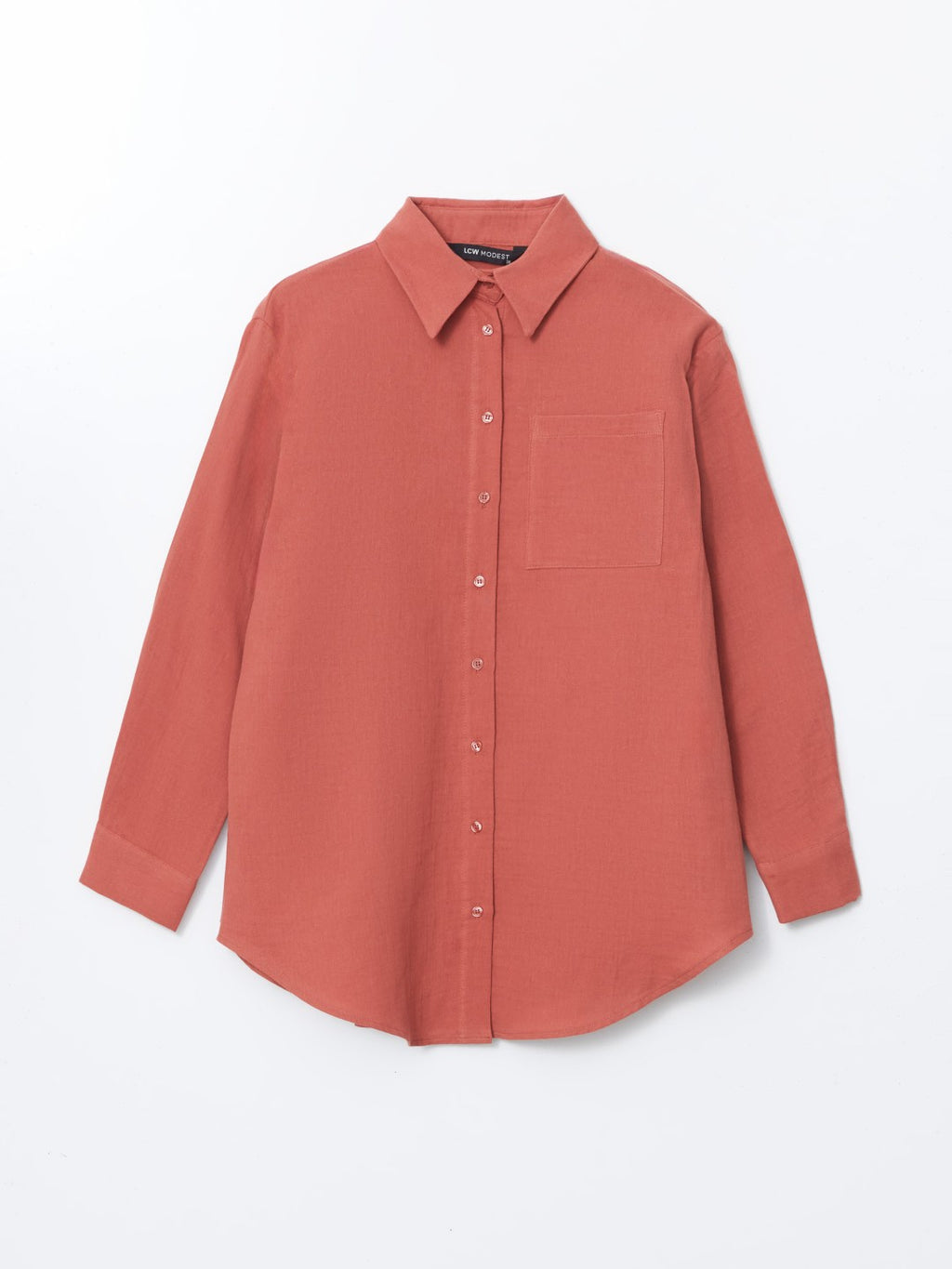 LCW Modest Loose Fit Muslin Women Shirt Tunic