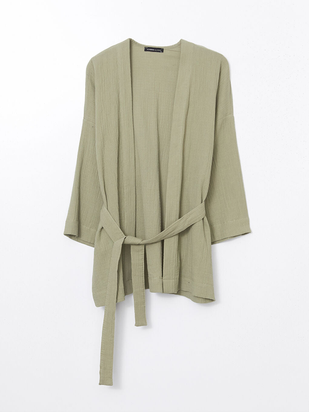 LCWAIKIKI Classic Brown Shawl Collar Women Kimono