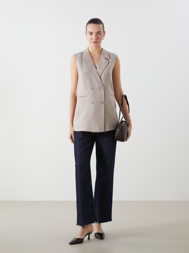 LCW Classic Jacket Collar Women Classic Vest Main Image