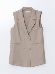LCW Classic Jacket Collar Women Classic Vest