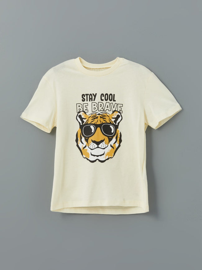 LCW Kids Crew Neck Printed Boy T-Shirt And Shorts 2-Pack Main Image