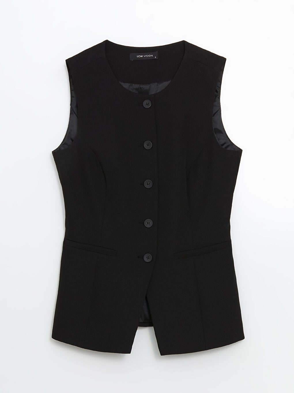 LCW Vision Ecru Crew Neck Women Classic Vest