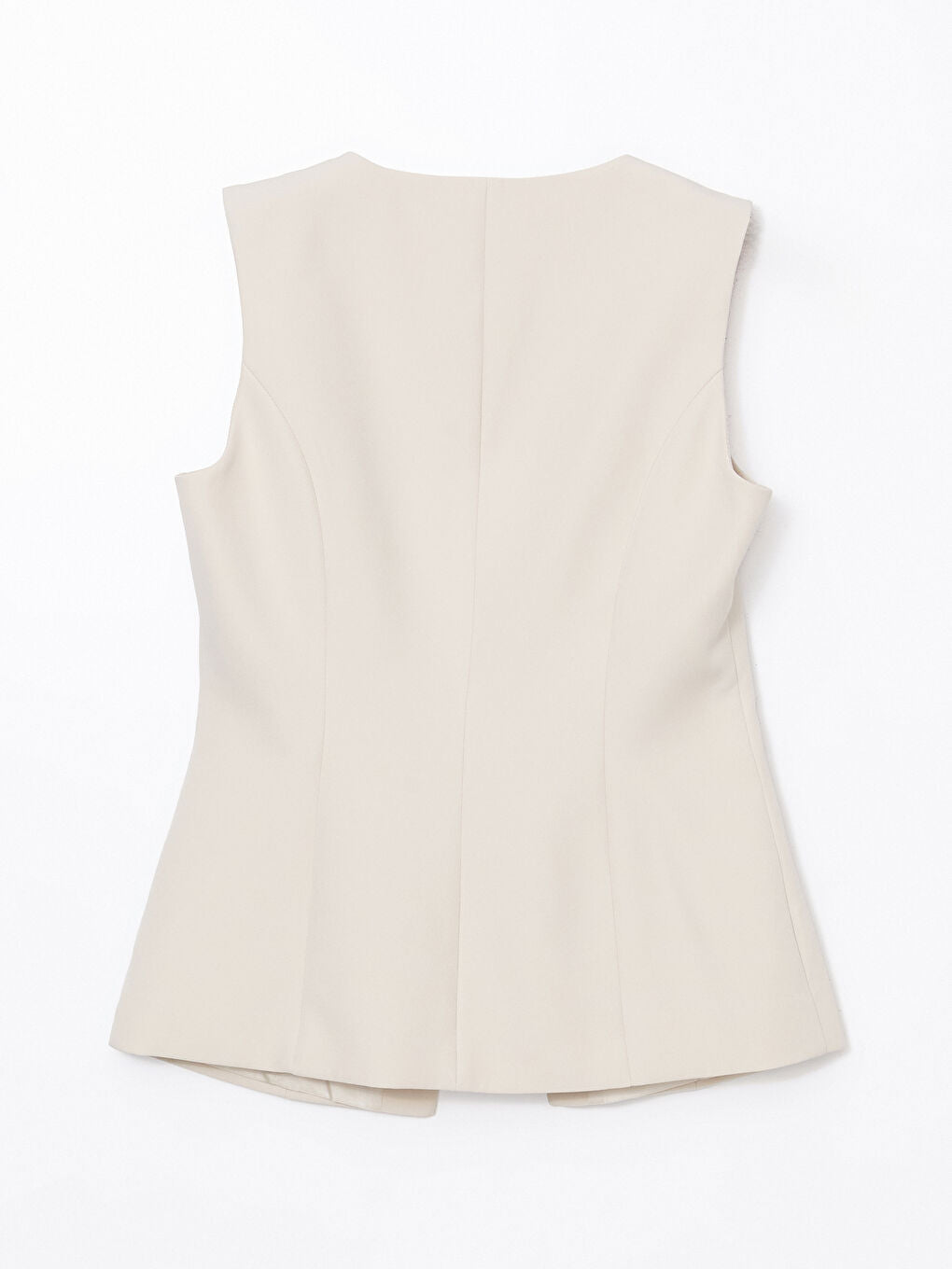 LCW Vision Ecru Crew Neck Women Classic Vest