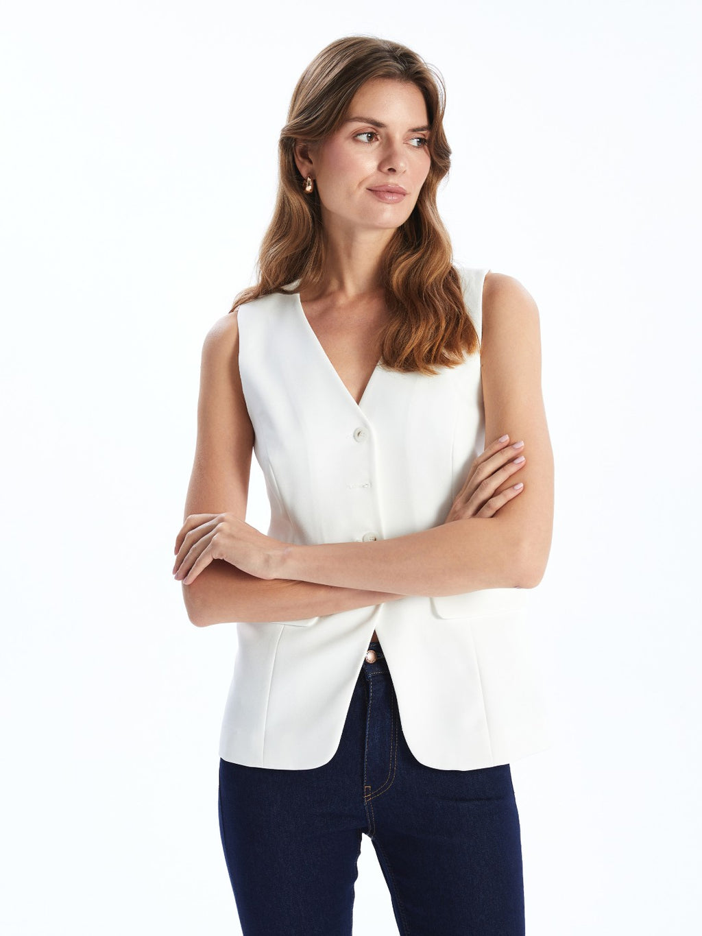 LCW Vision V Neck Women Classic Vest