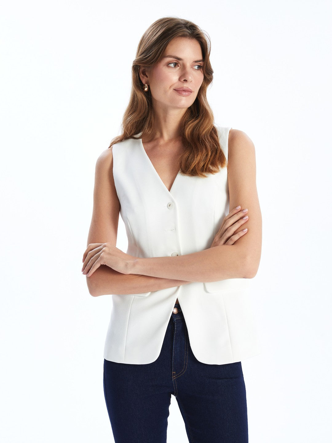 LCW Vision V Neck Women Classic Vest