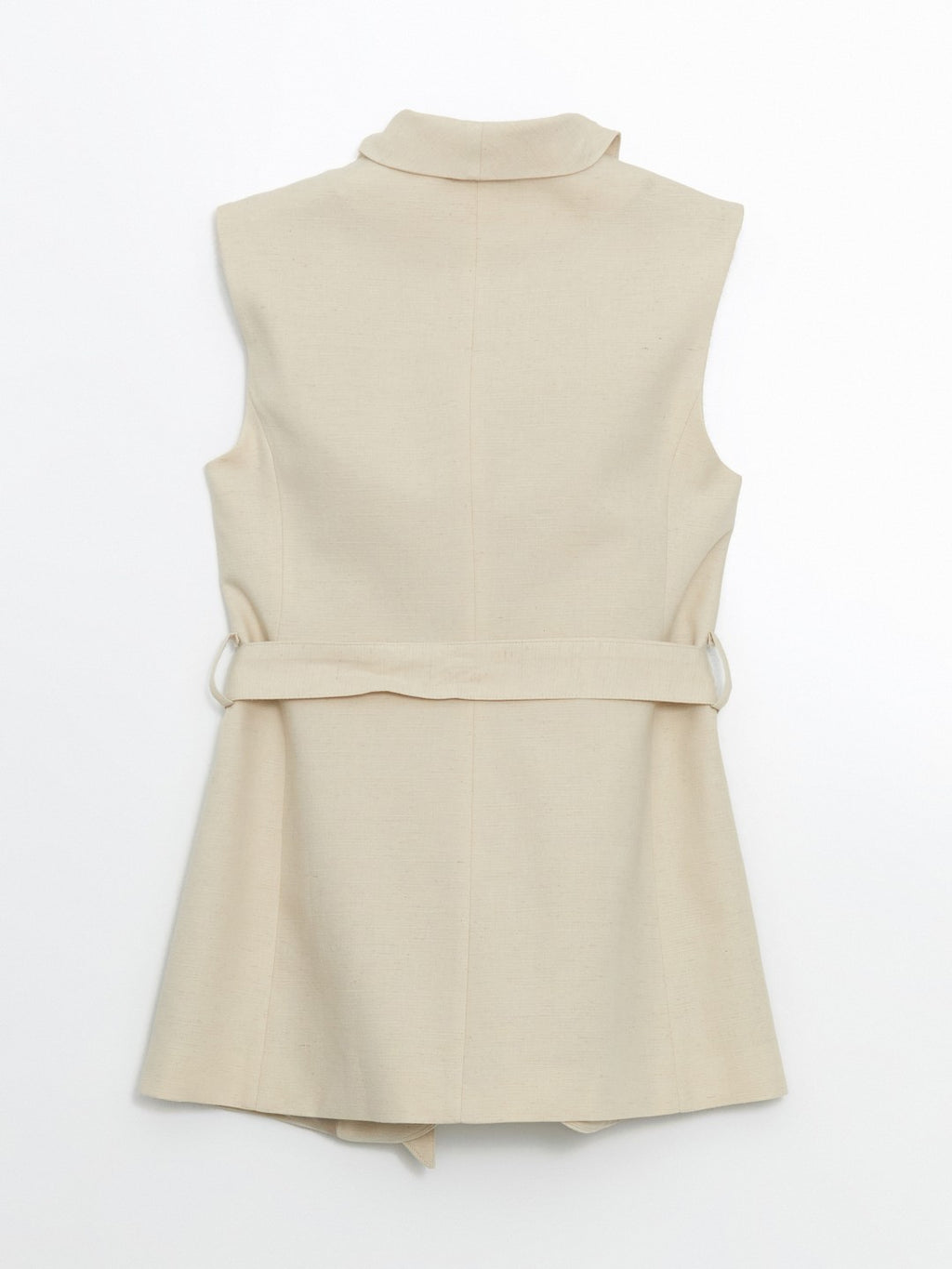 LCW Vision Jacket Collar Linen Blend Women Classic Vest