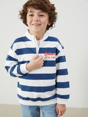 LCW Kids Stand Collar Striped Baby Boy Sweatshirt