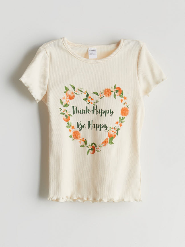 LCW Kids Tangerine Printed Girls T-Shirt And Leggings 2-Pack Main Image