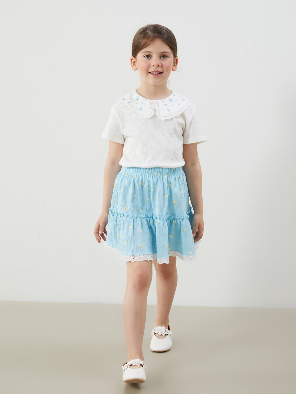 LCW Kids Floral Girl Blouse And Skirt 2-Pack