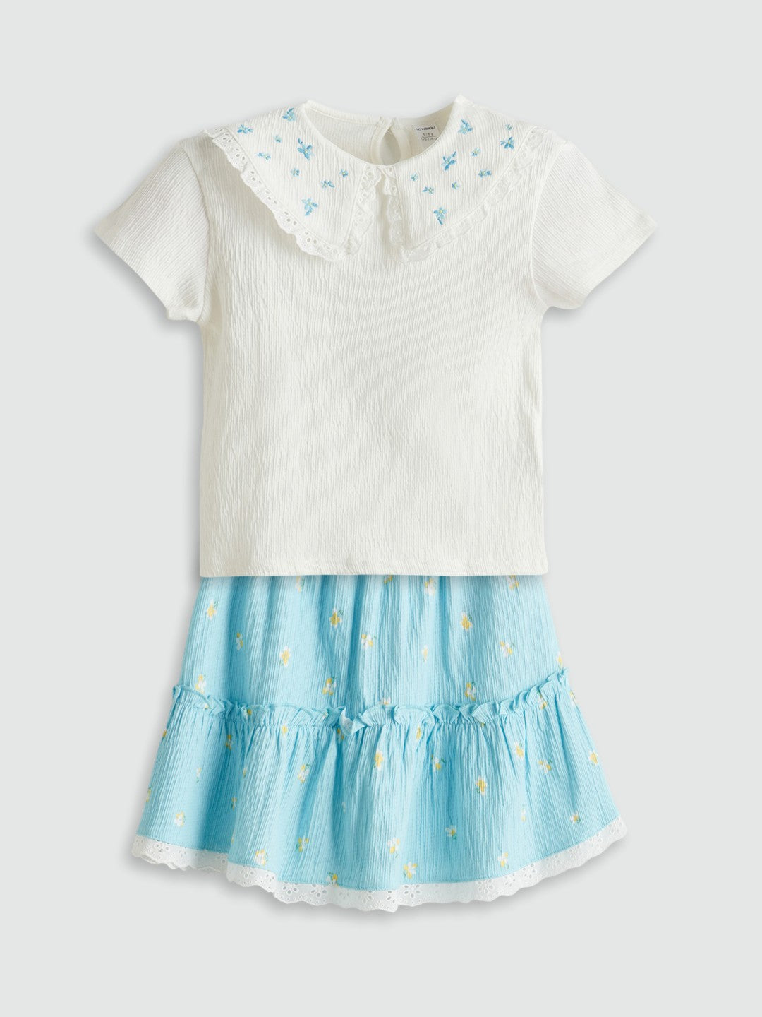 LCW Kids Floral Girl Blouse And Skirt 2-Pack