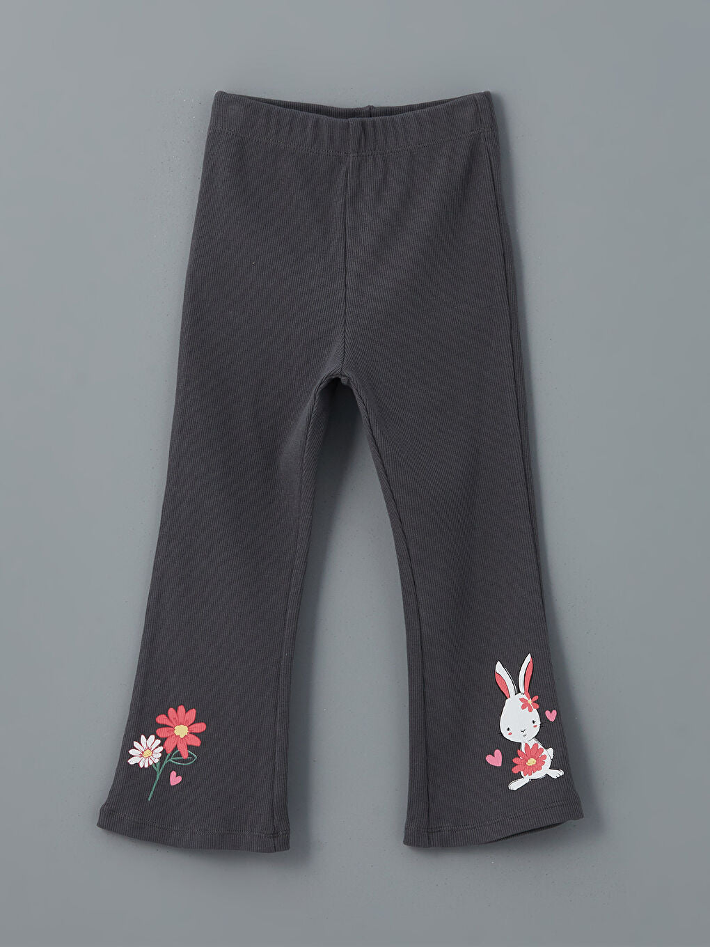 LCW Kids White Printed Girls Sweatshirt and Leggings Pants 2-Pack